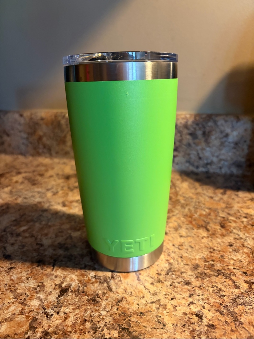 Yeti Lime Green Insulated Tumbler with Stainless Accents